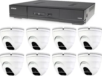 Kompletní kamerový systém AVTECH Kamerový set 1x DVR DGD1009AV a 8x 5MPX Dome kamera DGC5205TSE