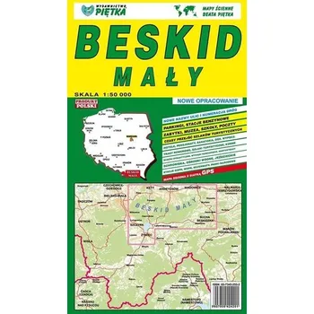 Cestování Beskid Mały 1:50 000 mapa turystyczna PIĘTKA