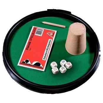 Pexeso Kości pokerowe z tacką, kubkiem i bloczkiem 1