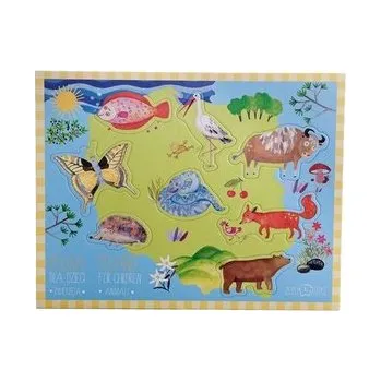 Puzzle Polska dla dzieci - Zwierzęta