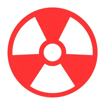 samolepka Radioactive 002 radiace (02 - světle červená) SAMOLEPKA NA AUTO, NÁLEPKA, FÓLIE, POLEP, TUNING, VLASTNÍ TEXT, TISK, AUTOSAMOLEPKY.cz, POLEPY, OBRÁZEK, LOGO, 3D STICKERS