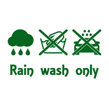 Polep vozidla SAMOLEPKA Rain wash only nápis (20 - tmavě zelená) NA AUTO, NÁLEPKA, FÓLIE, POLEP, TUNING, VLASTNÍ TEXT, TISK, AUTOSAMOLEPKY.cz, POLEPY, OBRÁZEK, LOGO, SAMOLEPKY