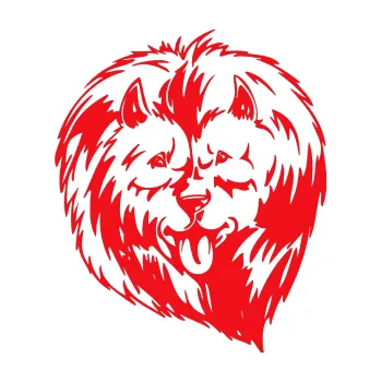 Polep vozidla SAMOLEPKA Pes 030 levá Čau čau (10 - červená) NA AUTO, NÁLEPKA, FÓLIE, POLEP, TUNING, VLASTNÍ TEXT, TISK, AUTOSAMOLEPKY.cz, POLEPY, OBRÁZEK, LOGO, SAMOLEPKY