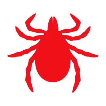 Samolepící dekorace SAMOLEPKA Klíště 001 (10 - červená) NA AUTO, NÁLEPKA, FÓLIE, POLEP, TUNING, VLASTNÍ TEXT, TISK, AUTOSAMOLEPKY.cz, POLEPY, OBRÁZEK, LOGO, SAMOLEPKY