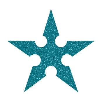samolepka Ninja hvězda (92 - Ultra Metalic tyrkysová) SAMOLEPKA NA AUTO, NÁLEPKA, FÓLIE, POLEP, TUNING, VLASTNÍ TEXT, TISK, AUTOSAMOLEPKY.cz, POLEPY, OBRÁZEK, LOGO, 3D STICKERS