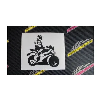 Samolepící dekorace SAMOLEPKA Motorkář 005 pravá (10 - červená) NA AUTO, NÁLEPKA, FÓLIE, POLEP, TUNING, VLASTNÍ TEXT, TISK, AUTOSAMOLEPKY.cz, POLEPY, OBRÁZEK, LOGO, SAMOLEPKY