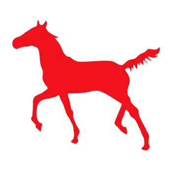 Samolepící dekorace SAMOLEPKA Kůň 011 levá (10 - červená) NA AUTO, NÁLEPKA, FÓLIE, POLEP, TUNING, VLASTNÍ TEXT, TISK, AUTOSAMOLEPKY.cz, POLEPY, OBRÁZEK, LOGO, SAMOLEPKY