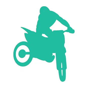 Samolepící dekorace SAMOLEPKA Motorka 037 pravá motokros (25 - tyrkysová) NA AUTO, NÁLEPKA, FÓLIE, POLEP, TUNING, VLASTNÍ TEXT, TISK, AUTOSAMOLEPKY.cz, POLEPY, OBRÁZEK, LOGO, SAMOLEPKY