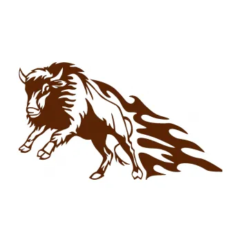 Samolepicí dekorace na vozidlo Animal flames 089 levá býk (15 - hnědá) SAMOLEPKA NA AUTO, NÁLEPKA, FÓLIE, POLEP, TUNING, VLASTNÍ TEXT, TISK, AUTOSAMOLEPKY.cz, POLEPY, OBRÁZEK, LOGO, 3D STICKERS