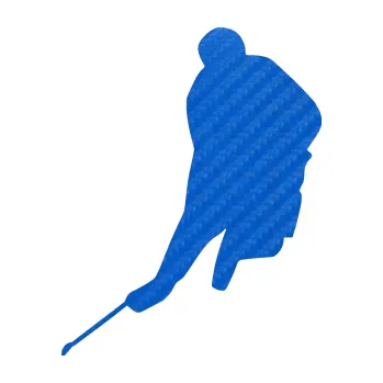 Samolepicí dekorace na vozidlo Hokejista 012 levá (57 - 3D karbon modrý) SAMOLEPKA NA AUTO, NÁLEPKA, FÓLIE, POLEP, TUNING, VLASTNÍ TEXT, TISK, AUTOSAMOLEPKY.cz, POLEPY, OBRÁZEK, LOGO, 3D STICKERS