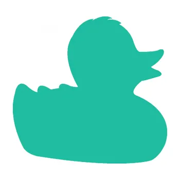 Samolepící dekorace Kachnička 001 pravá (25 - tyrkysová) SAMOLEPKA NA AUTO, NÁLEPKA, FÓLIE, POLEP, TUNING, VLASTNÍ TEXT, TISK, AUTOSAMOLEPKY.cz, POLEPY, OBRÁZEK, LOGO, 3D STICKERS