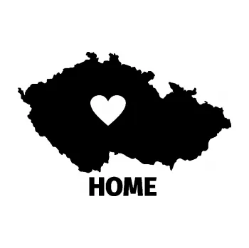 Samolepící dekorace SAMOLEPKA Mapa České republiky 004 home (01 - černá) NA AUTO, NÁLEPKA, FÓLIE, POLEP, TUNING, VLASTNÍ TEXT, TISK, AUTOSAMOLEPKY.cz, POLEPY, OBRÁZEK, LOGO, SAMOLEPKY