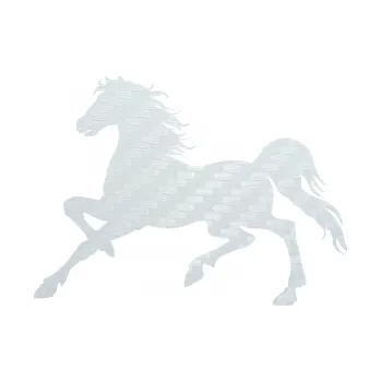 Samolepící dekorace SAMOLEPKA Kůň 037 levá (51 - 3D karbon bílý) NA AUTO, NÁLEPKA, FÓLIE, POLEP, TUNING, VLASTNÍ TEXT, TISK, AUTOSAMOLEPKY.cz, POLEPY, OBRÁZEK, LOGO, SAMOLEPKY