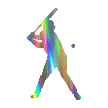 Samolepicí dekorace na vozidlo Baseball 013 pravá (93 - Holografická) SAMOLEPKA NA AUTO, NÁLEPKA, FÓLIE, POLEP, TUNING, VLASTNÍ TEXT, TISK, AUTOSAMOLEPKY.cz, POLEPY, OBRÁZEK, LOGO, 3D STICKERS