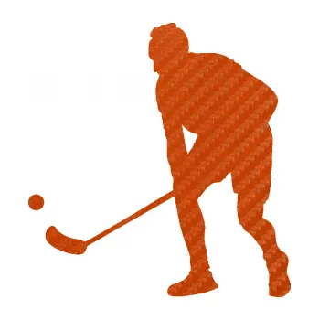 Samolepicí dekorace na vozidlo Florbal 002 levá (54 - 3D karbon oranžový) SAMOLEPKA NA AUTO, NÁLEPKA, FÓLIE, POLEP, TUNING, VLASTNÍ TEXT, TISK, AUTOSAMOLEPKY.cz, POLEPY, OBRÁZEK, LOGO, 3D STICKERS