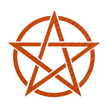 samolepka Pentagram (54 - 3D karbon oranžový) SAMOLEPKA NA AUTO, NÁLEPKA, FÓLIE, POLEP, TUNING, VLASTNÍ TEXT, TISK, AUTOSAMOLEPKY.cz, POLEPY, OBRÁZEK, LOGO, 3D STICKERS