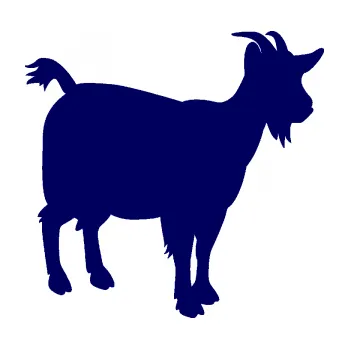Samolepící dekorace Koza 001 pravá (23 - tmavě modrá) SAMOLEPKA NA AUTO, NÁLEPKA, FÓLIE, POLEP, TUNING, VLASTNÍ TEXT, TISK, AUTOSAMOLEPKY.cz, POLEPY, OBRÁZEK, LOGO, 3D STICKERS