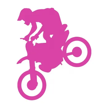 Samolepící dekorace SAMOLEPKA Motorka 020 levá motokros (16 - růžová) NA AUTO, NÁLEPKA, FÓLIE, POLEP, TUNING, VLASTNÍ TEXT, TISK, AUTOSAMOLEPKY.cz, POLEPY, OBRÁZEK, LOGO, SAMOLEPKY