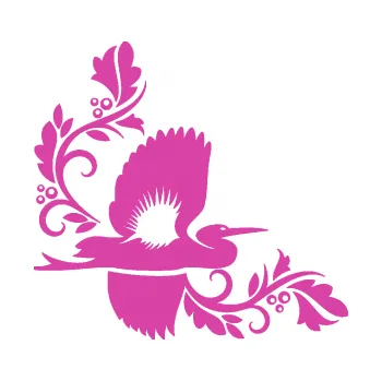 Samolepící dekorace Květina dekor 004 pravá s ptáčkem (16 - růžová) SAMOLEPKA NA AUTO, NÁLEPKA, FÓLIE, POLEP, TUNING, VLASTNÍ TEXT, TISK, AUTOSAMOLEPKY.cz, POLEPY, OBRÁZEK, LOGO, 3D STICKERS