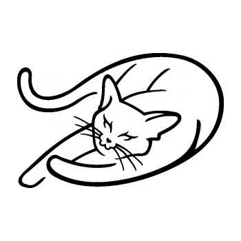 Samolepící dekorace SAMOLEPKA Kočka 022 levá (01 - černá) NA AUTO, NÁLEPKA, FÓLIE, POLEP, TUNING, VLASTNÍ TEXT, TISK, AUTOSAMOLEPKY.cz, POLEPY, OBRÁZEK, LOGO, SAMOLEPKY