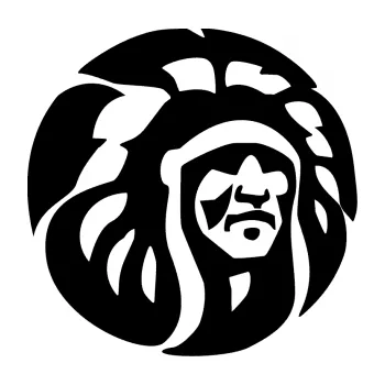 Samolepící dekorace Indián 002 pravá (01 - černá) SAMOLEPKA NA AUTO, NÁLEPKA, FÓLIE, POLEP, TUNING, VLASTNÍ TEXT, TISK, AUTOSAMOLEPKY.cz, POLEPY, OBRÁZEK, LOGO, 3D STICKERS