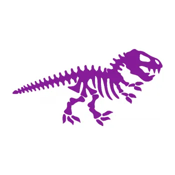 Samolepící dekorace Dinosaurus kostra 001 pravá (14 - fialová) SAMOLEPKA NA AUTO, NÁLEPKA, FÓLIE, POLEP, TUNING, VLASTNÍ TEXT, TISK, AUTOSAMOLEPKY.cz, POLEPY, OBRÁZEK, LOGO, 3D STICKERS
