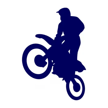 Samolepící dekorace Motorka 035 levá motokros (23 - tmavě modrá) SAMOLEPKA NA AUTO, NÁLEPKA, FÓLIE, POLEP, TUNING, VLASTNÍ TEXT, TISK, AUTOSAMOLEPKY.cz, POLEPY, OBRÁZEK, LOGO, 3D STICKERS