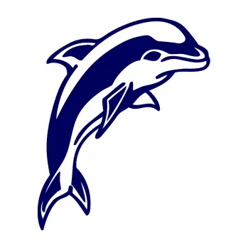 Samolepící dekorace SAMOLEPKA Delfín 001 pravá (23 - tmavě modrá) NA AUTO, NÁLEPKA, FÓLIE, POLEP, TUNING, VLASTNÍ TEXT, TISK, AUTOSAMOLEPKY.cz, POLEPY, OBRÁZEK, LOGO, SAMOLEPKY