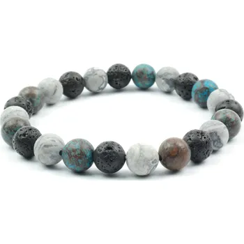 Náramek Moni pánský náramek jaspis láva achát crazy