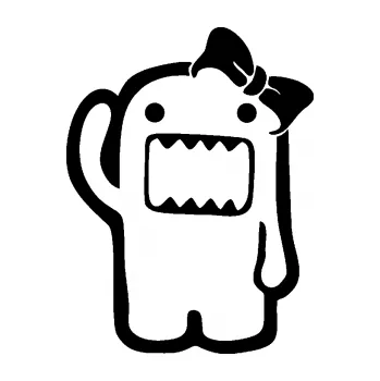 Autodoplněk Samolepka na auto Domo 011 pravá girl (01 - černá) NÁLEPKA, FÓLIE, POLEPY, TUNING, VLASTNÍ TEXT, TISK, AUTOSAMOLEPKY.cz, SAMOLEPKY, OBRÁZEK, LOGO, VÝROBA, PRODEJ