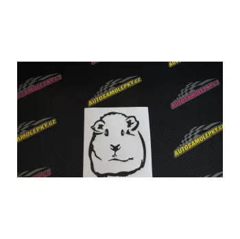 Samolepící dekorace SAMOLEPKA Morče 001 levá (17 - šedá) NA AUTO, NÁLEPKA, FÓLIE, POLEP, TUNING, VLASTNÍ TEXT, TISK, AUTOSAMOLEPKY.cz, POLEPY, OBRÁZEK, LOGO, SAMOLEPKY