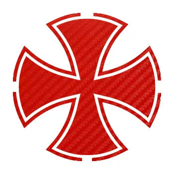 samolepka Maltézský kříž 003 (53 - 3D karbon červený) SAMOLEPKA NA AUTO, NÁLEPKA, FÓLIE, POLEP, TUNING, VLASTNÍ TEXT, TISK, AUTOSAMOLEPKY.cz, POLEPY, OBRÁZEK, LOGO, 3D STICKERS