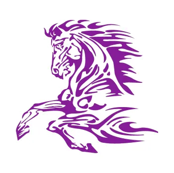 Samolepící dekorace Kůň 074 levá (14 - fialová) SAMOLEPKA NA AUTO, NÁLEPKA, FÓLIE, POLEP, TUNING, VLASTNÍ TEXT, TISK, AUTOSAMOLEPKY.cz, POLEPY, OBRÁZEK, LOGO, 3D STICKERS