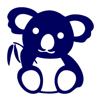 Samolepící dekorace SAMOLEPKA Koala 001 pravá (23 - tmavě modrá) NA AUTO, NÁLEPKA, FÓLIE, POLEP, TUNING, VLASTNÍ TEXT, TISK, AUTOSAMOLEPKY.cz, POLEPY, OBRÁZEK, LOGO, SAMOLEPKY