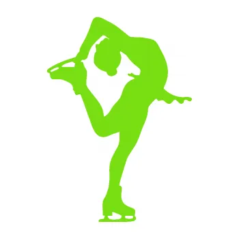 Polep vozidla Krasobruslení 013 pravá krasobruslařka (04 - zelená kawasaki) SAMOLEPKA NA AUTO, NÁLEPKA, FÓLIE, POLEP, TUNING, VLASTNÍ TEXT, TISK, AUTOSAMOLEPKY.cz, POLEPY, OBRÁZEK, LOGO, 3D STICKERS