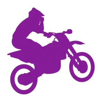 Samolepící dekorace SAMOLEPKA Motorka 027 pravá motokros (14 - fialová) NA AUTO, NÁLEPKA, FÓLIE, POLEP, TUNING, VLASTNÍ TEXT, TISK, AUTOSAMOLEPKY.cz, POLEPY, OBRÁZEK, LOGO, SAMOLEPKY