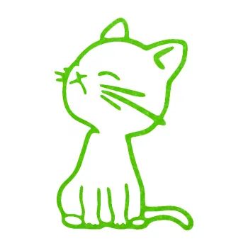 Samolepící dekorace SAMOLEPKA Kočka 016 levá (58 - 3D karbon zelený kawasaki) NA AUTO, NÁLEPKA, FÓLIE, POLEP, TUNING, VLASTNÍ TEXT, TISK, AUTOSAMOLEPKY.cz, POLEPY, OBRÁZEK, LOGO, SAMOLEPKY