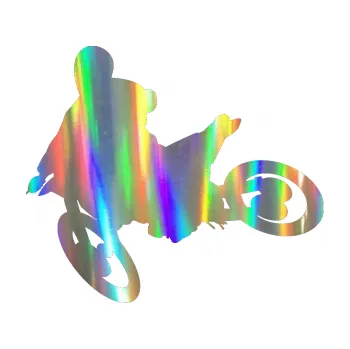 Samolepící dekorace Motorka 034 levá motokros (93 - Holografická) SAMOLEPKA NA AUTO, NÁLEPKA, FÓLIE, POLEP, TUNING, VLASTNÍ TEXT, TISK, AUTOSAMOLEPKY.cz, POLEPY, OBRÁZEK, LOGO, 3D STICKERS