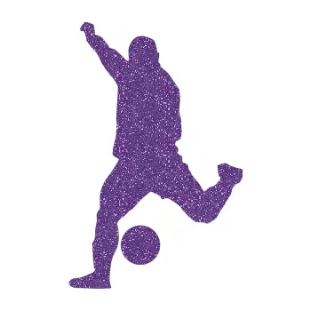 Samolepicí dekorace na vozidlo Fotbalista 041 levá (87 - Ultra Metalic fialová) SAMOLEPKA NA AUTO, NÁLEPKA, FÓLIE, POLEP, TUNING, VLASTNÍ TEXT, TISK, AUTOSAMOLEPKY.cz, POLEPY, OBRÁZEK, LOGO, 3D STICKERS