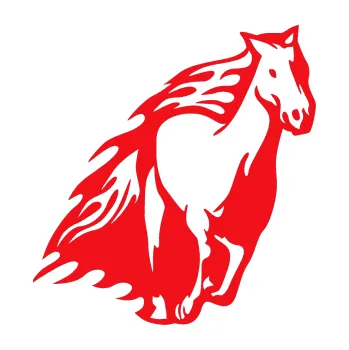 Samolepicí dekorace na vozidlo Animal flames 006 pravá kůň (10 - červená) SAMOLEPKA NA AUTO, NÁLEPKA, FÓLIE, POLEP, TUNING, VLASTNÍ TEXT, TISK, AUTOSAMOLEPKY.cz, POLEPY, OBRÁZEK, LOGO, 3D STICKERS