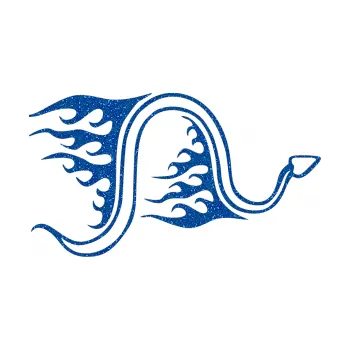 Samolepicí dekorace na vozidlo Animal flames 040 pravá had (88 - Ultra Metalic modrá) SAMOLEPKA NA AUTO, NÁLEPKA, FÓLIE, POLEP, TUNING, VLASTNÍ TEXT, TISK, AUTOSAMOLEPKY.cz, POLEPY, OBRÁZEK, LOGO, 3D STICKERS