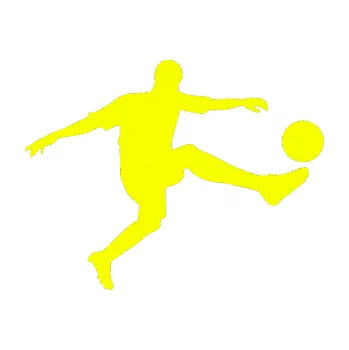 Samolepicí dekorace na vozidlo Fotbalista 004 pravá (70 - Fluorescentní žlutá) SAMOLEPKA NA AUTO, NÁLEPKA, FÓLIE, POLEP, TUNING, VLASTNÍ TEXT, TISK, AUTOSAMOLEPKY.cz, POLEPY, OBRÁZEK, LOGO, 3D STICKERS