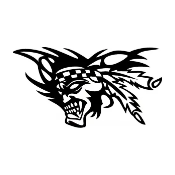 Samolepící dekorace SAMOLEPKA Indián 001 levá (01 - černá) NA AUTO, NÁLEPKA, FÓLIE, POLEP, TUNING, VLASTNÍ TEXT, TISK, AUTOSAMOLEPKY.cz, POLEPY, OBRÁZEK, LOGO, SAMOLEPKY