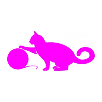 Samolepící dekorace Kočka 011 levá (72 - Fluorescentní růžová) SAMOLEPKA NA AUTO, NÁLEPKA, FÓLIE, POLEP, TUNING, VLASTNÍ TEXT, TISK, AUTOSAMOLEPKY.cz, POLEPY, OBRÁZEK, LOGO, 3D STICKERS