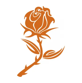 Samolepící dekorace Růže 002 pravá (26 - oříšková) SAMOLEPKA NA AUTO, NÁLEPKA, FÓLIE, POLEP, TUNING, VLASTNÍ TEXT, TISK, AUTOSAMOLEPKY.cz, POLEPY, OBRÁZEK, LOGO, 3D STICKERS