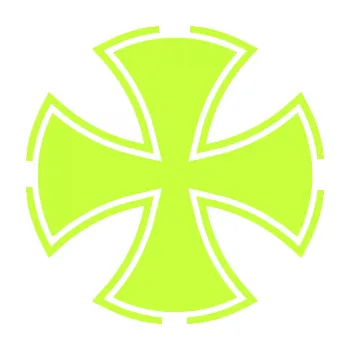 samolepka Maltézský kříž 003 (27 - limetová) SAMOLEPKA NA AUTO, NÁLEPKA, FÓLIE, POLEP, TUNING, VLASTNÍ TEXT, TISK, AUTOSAMOLEPKY.cz, POLEPY, OBRÁZEK, LOGO, 3D STICKERS