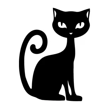 Samolepící dekorace SAMOLEPKA Kočka 009 pravá (01 - černá) NA AUTO, NÁLEPKA, FÓLIE, POLEP, TUNING, VLASTNÍ TEXT, TISK, AUTOSAMOLEPKY.cz, POLEPY, OBRÁZEK, LOGO, SAMOLEPKY