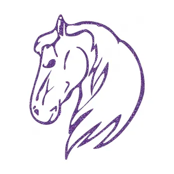 Samolepící dekorace SAMOLEPKA Kůň 026 levá (87 - Ultra Metalic fialová) NA AUTO, NÁLEPKA, FÓLIE, POLEP, TUNING, VLASTNÍ TEXT, TISK, AUTOSAMOLEPKY.cz, POLEPY, OBRÁZEK, LOGO, SAMOLEPKY