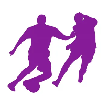 Samolepicí dekorace na vozidlo Fotbalista 045 levá (14 - fialová) SAMOLEPKA NA AUTO, NÁLEPKA, FÓLIE, POLEP, TUNING, VLASTNÍ TEXT, TISK, AUTOSAMOLEPKY.cz, POLEPY, OBRÁZEK, LOGO, 3D STICKERS