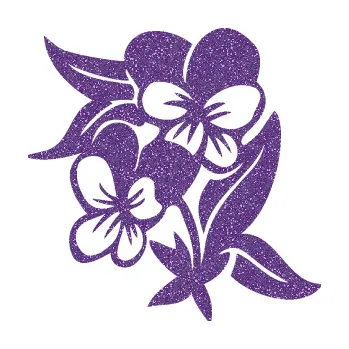 Samolepící dekorace SAMOLEPKA Fialka 001 levá květina (87 - Ultra Metalic fialová) NA AUTO, NÁLEPKA, FÓLIE, POLEP, TUNING, VLASTNÍ TEXT, TISK, AUTOSAMOLEPKY.cz, POLEPY, OBRÁZEK, LOGO, SAMOLEPKY